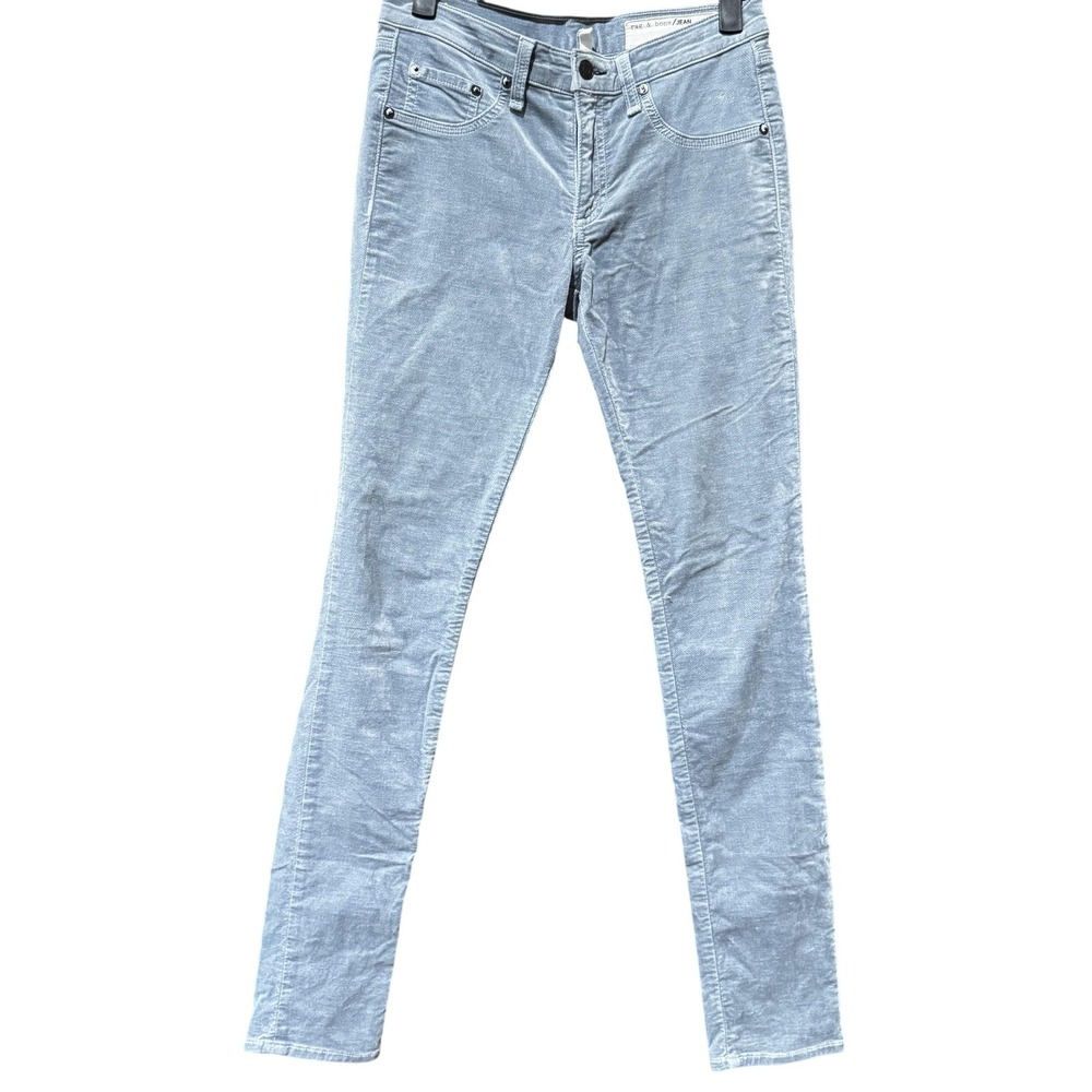 Rag & Bone Jeans Womens 27 Gray Skinny Corduroy Velvet Stretch Pants Slim Fit